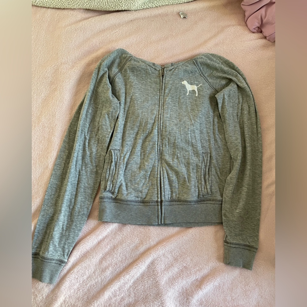 Victoria secret “pink” grey hoodie